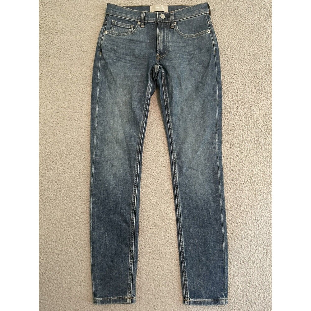 Everlane Skinny Jeans Womens 24 Ankle High Rise Medium Wash Stretchy Denim Blue